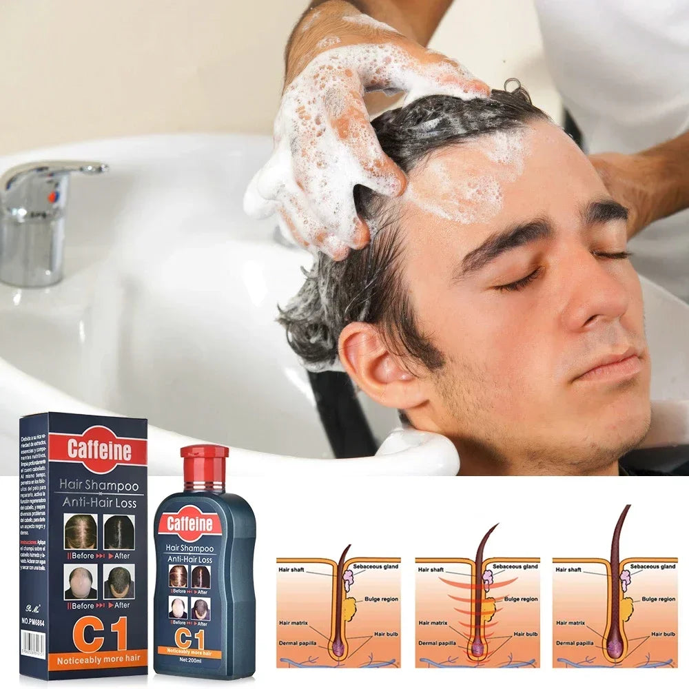 Shampoo Anticaída de Cafeína Natural para Hombre 200 ml