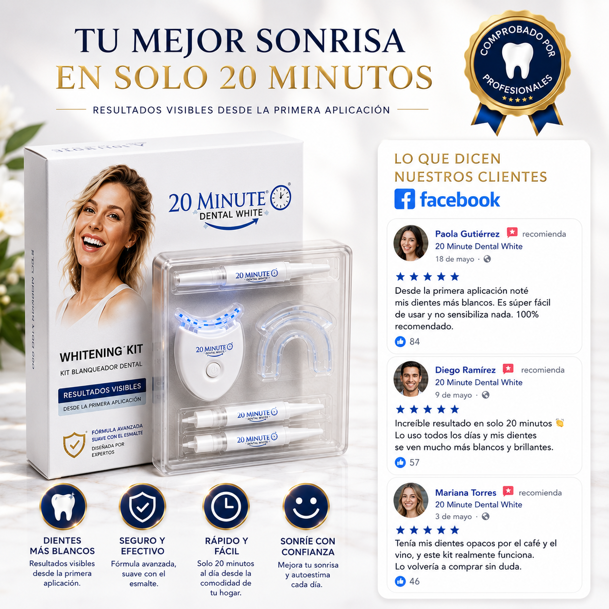 Blanqueador Dental 20 Minutos