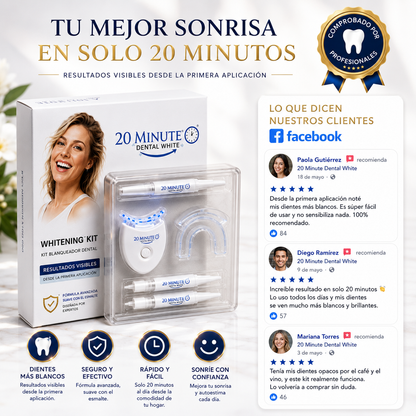 Blanqueador Dental 20 Minutos