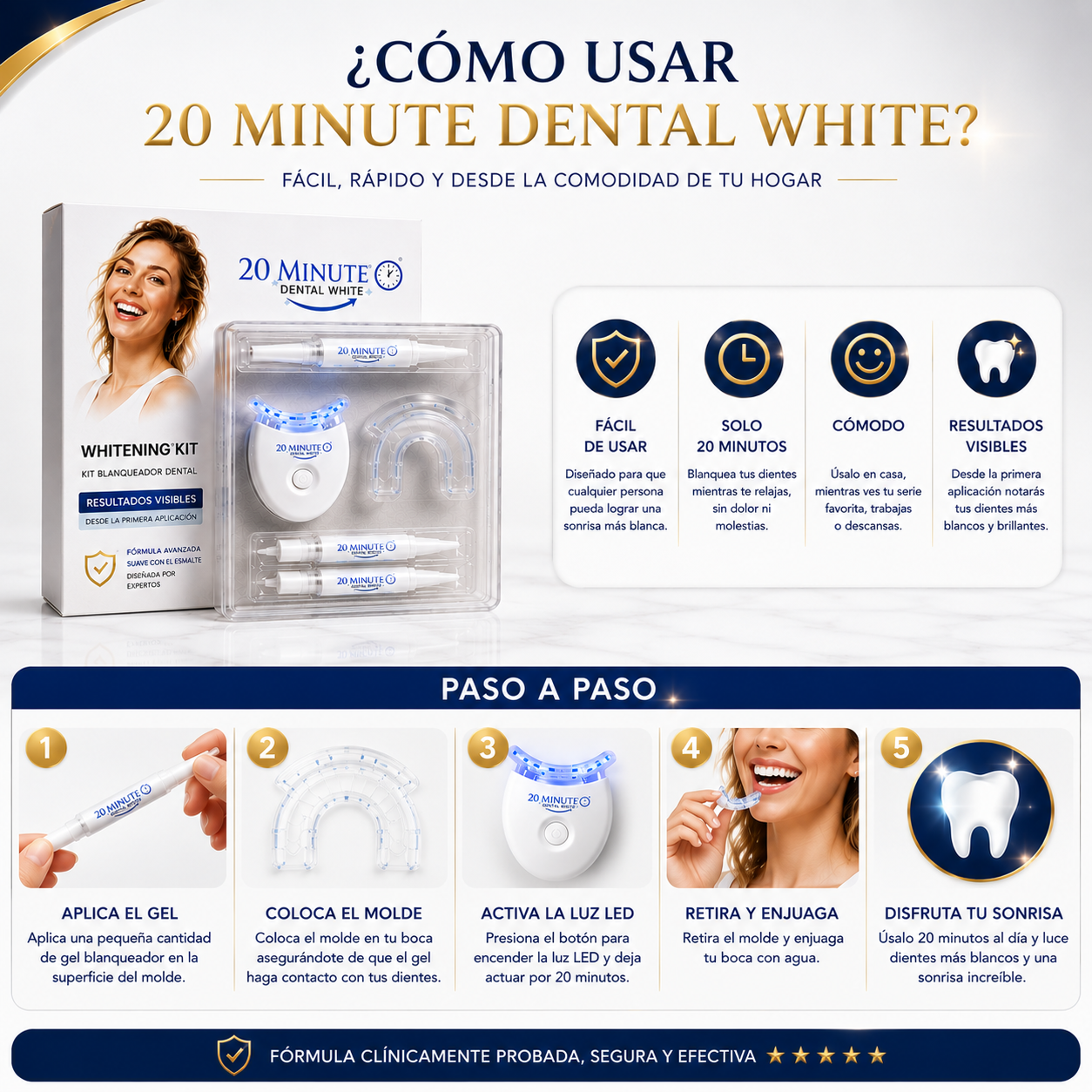 Blanqueador Dental 20 Minutos