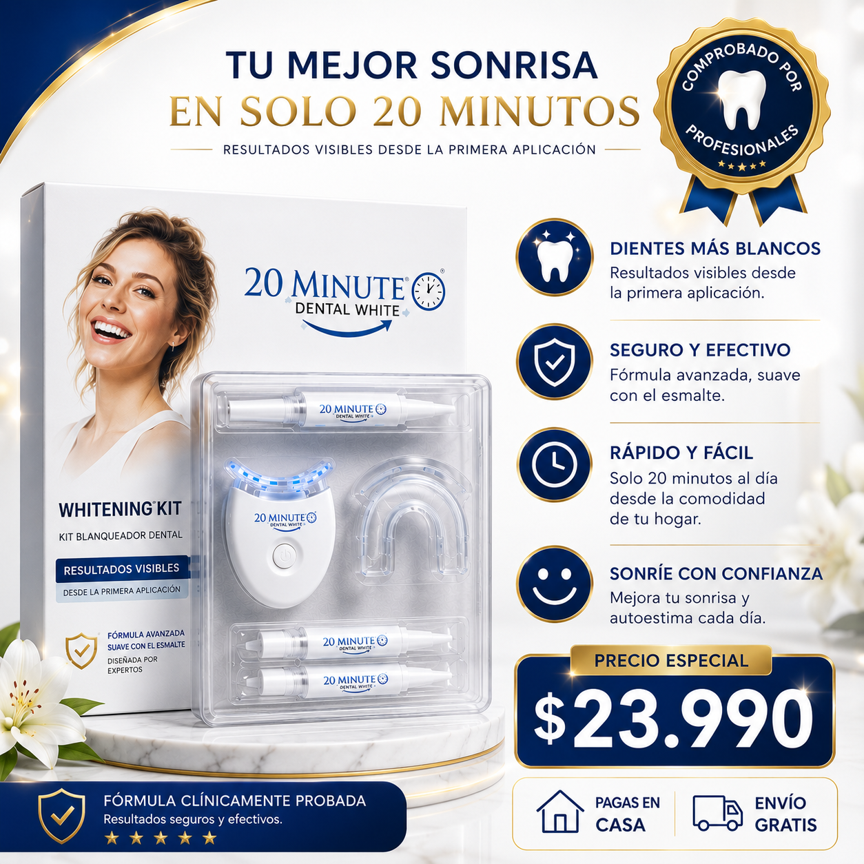 Blanqueador Dental 20 Minutos